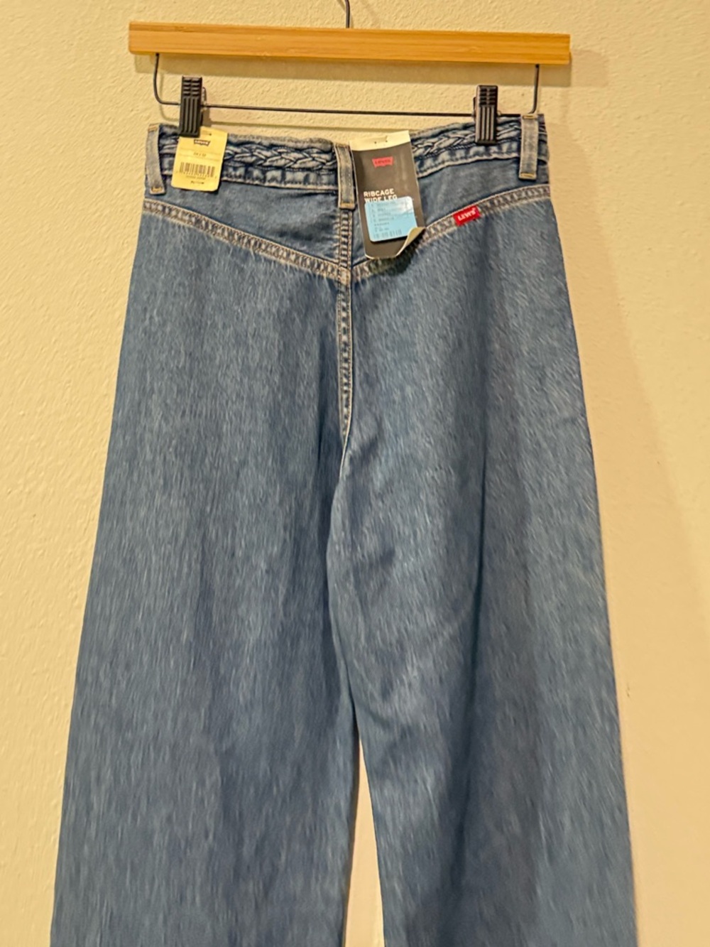 Levi's Ribcage Wide Leg Braided high waist Jeans size 24 NWT - Picture 10 of 14